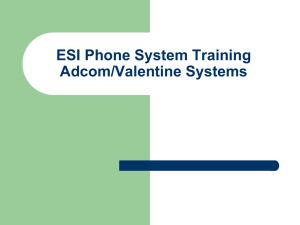 ESI Phone Training Document