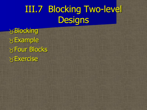 III.7 Blocking Two