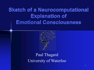 Emotional Consciousness - University of Waterloo