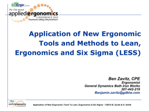 Lean Ergonomic Six Sigma Tools - Institute of Industrial Engineers