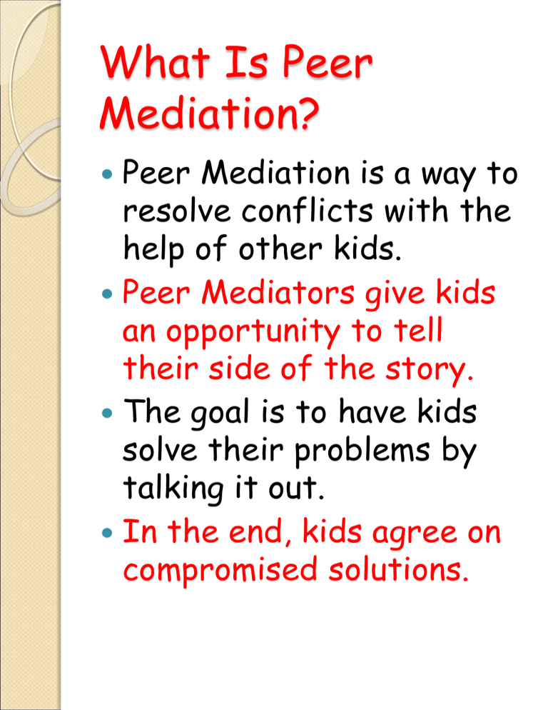 what-is-peer-mediation