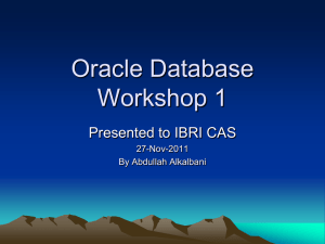 Basic Oracle Architecture