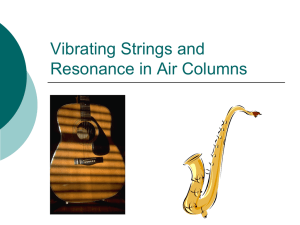 Vibrating Strings and Resonance in Air Columns