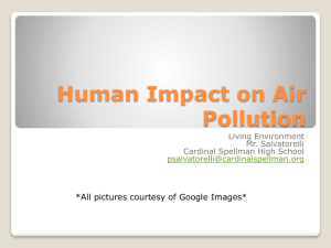 Human Impact on Air Pollution