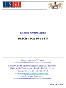 BCA 10 - 13 FW Thesis Guideline