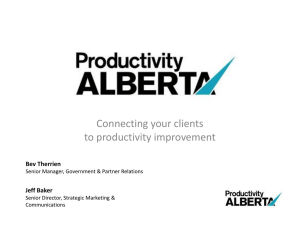 Productivity Alberta - Economic Developers Alberta