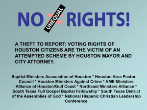 Baptist Ministers Association of Houston * Houston Area Pastor