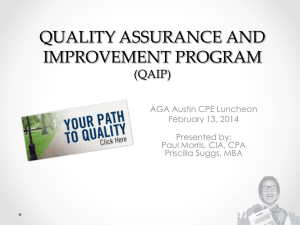 QAIP - AGA Austin Chapter