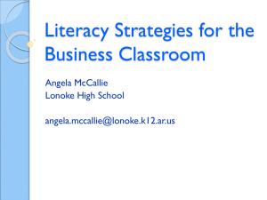 Literacy Strategies for the Business Classroom