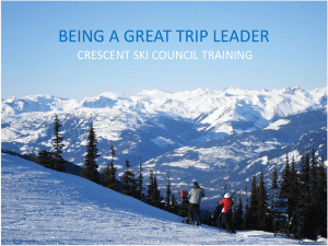 trip leader training - Crescent Ski Council