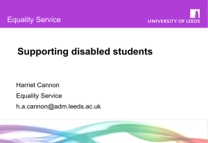 Supporting Disabled Students
