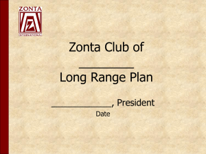 Sample Long Range Plan - Zonta International District 10