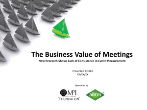 BVOM Results - Meeting Professionals International