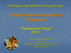 Multilateral Interoperability Programme: The Nature of Things