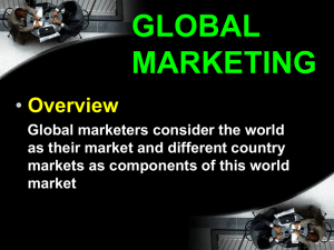 Chapter 1 Global Marketing