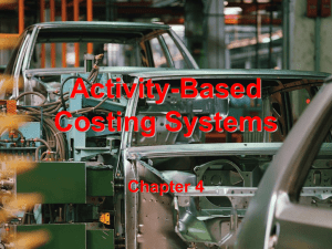 Chapter 4 - Activity-Based Costing Systems