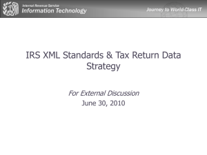 XML Standards and Strategy