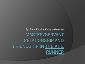 master/servant relationship and friendship
