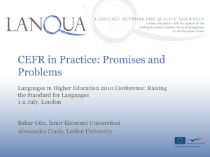 CEFR in practice: promises and problems