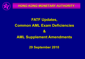 FATF Updates, Common AML Exam Deficiencies & AML