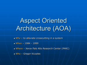 Aspect Oriented Architecture (AOA)