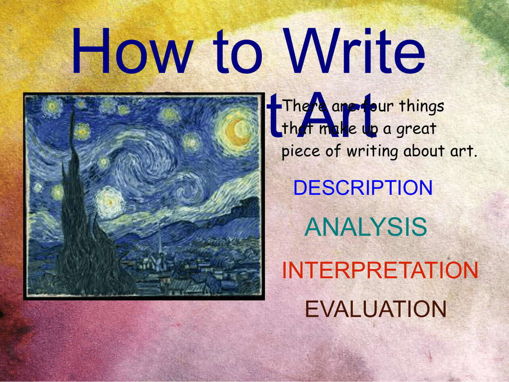 Powerpoint - How to Write About Art.