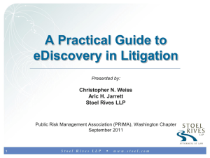 A Practical Guide To eDiscovery in Litigation