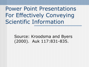 Designing PowerPoint Slides For Conveying Information