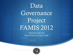 Data Governance - Florida Association of Management Information