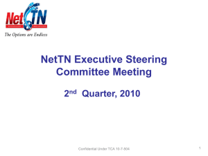 2010 Second Quarter NetTN Executive Steering Committee Report