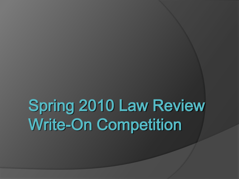 UCLA LAW REVIEW Personal Statement