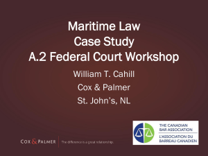 Maritime Law Case Stud