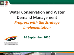 Water Conservation and Water Demand Management