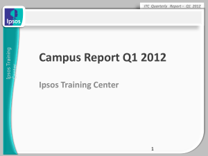 Q1 Report - Ipsos Training Center