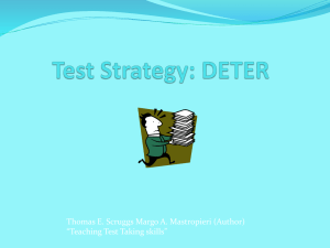 Test Strategy: DETER