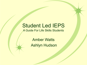 Student Led IEPS A Guide For Life Skills Students