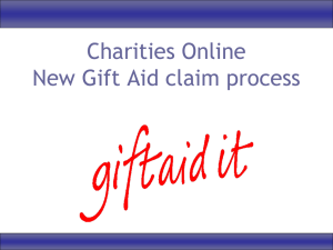 Gift Aid and GASDS Nov13
