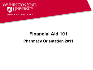 Pharmacy financial aid info