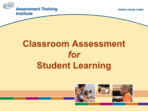 Classroom Assessment for Student Learning: