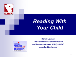 "Reading With Your Child" - English