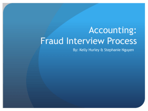 Accounting: Fraud Interview Process