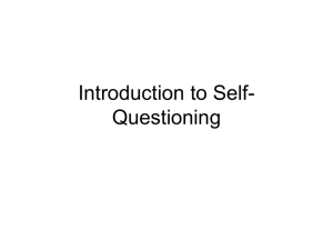 Introduction to Self-Questioning - Center on Technology and Disability