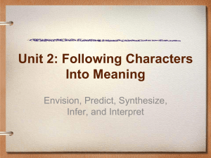 Following Characters into Meaning