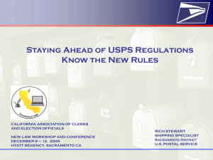 Staying Ahead of the USPS Regulations