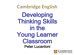Young Learners Thinking Skills