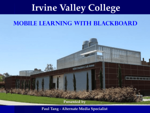 Blackboard Mobile Learn Presentation 2010