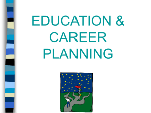 Education/Career Planning Presentation