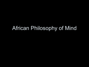 11 African Philosophy of Mind