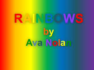 RAINBOWS by Ava Nolan Rainbow Facts Rainbows are multi