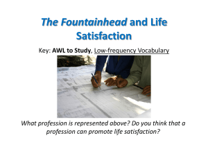 The Fountainhead and Life Satisfaction